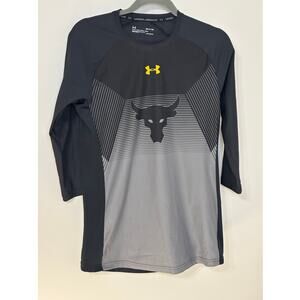 Under Armour Heat Gear long sleeve shirt, black and gray Youth small